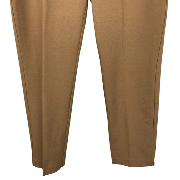 New Chicos The Juliet Ankle Pants Tan Brown Pull On Ponte Stretch Women's 2 L 12 - Picture 3 of 10